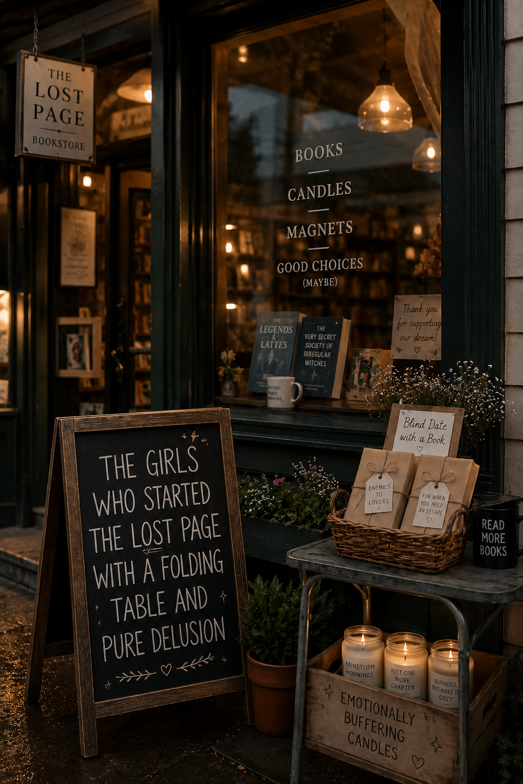 The Girls Who Started The Lost Page with a Folding Table and a Dream