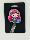 Kawaii Kitty Dressed as a Mermaid Badge Reel