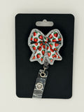Strawberry Bow Badge Reel