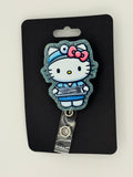 Kawaii Kitty Dressed as a Scrub Tech/OR Nurse Badge Reel