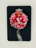 “Fight Like a Queen” Pink Cancer Support Badge Reel