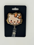 Kawaii Kitty with Bow Badge Reel