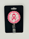 Breast Cancer Ribbon Badge Reel