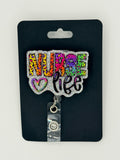 Leopard Rainbow Nurse Life Badge Reel