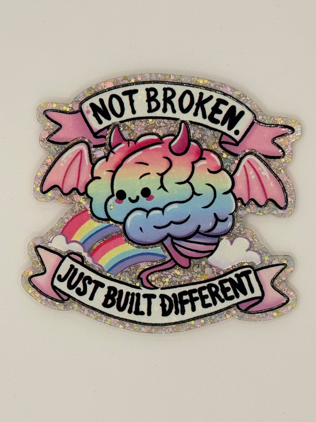 Not Broken Just Built Different Large Magnet