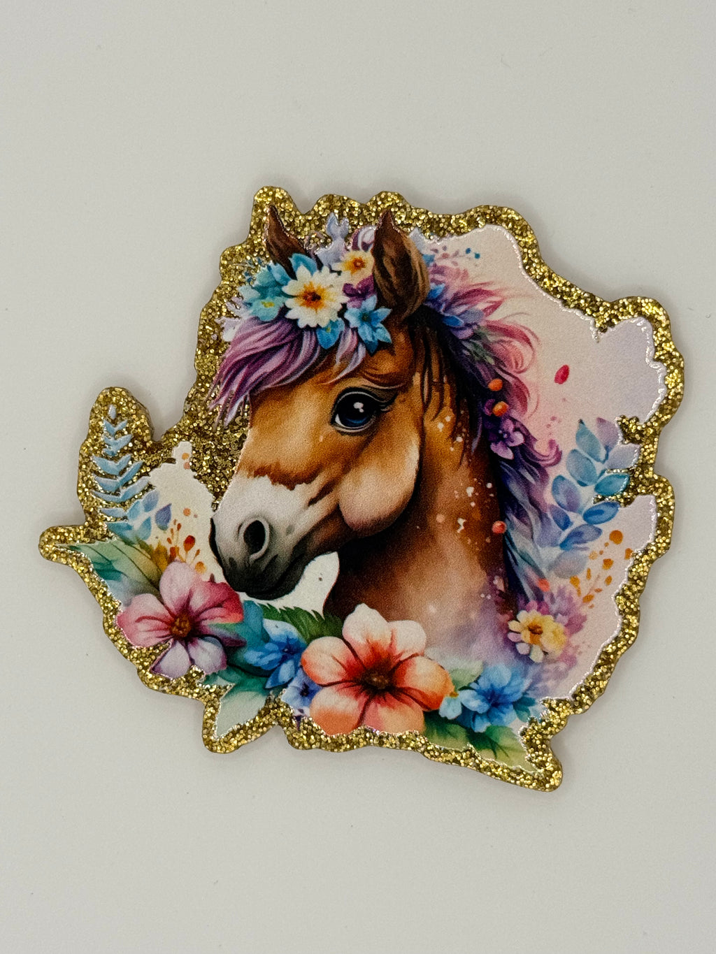 Pony and Flowers, Large Magnet