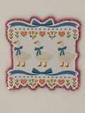 Vintage Goose Pattern Large Magnet