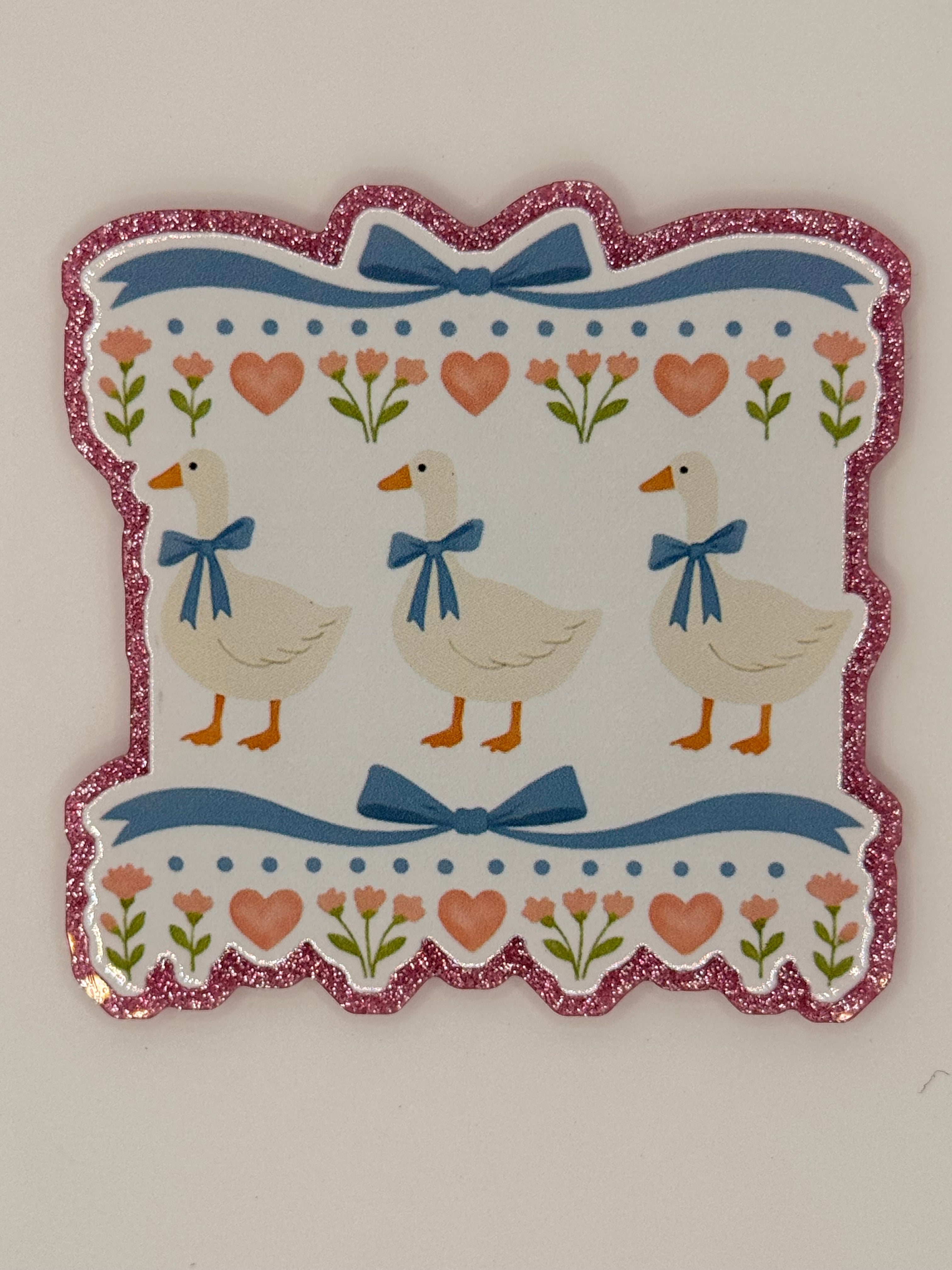 Vintage Goose Pattern Large Magnet