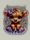 Purple Ballerina Cow Large Magnet