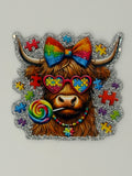 Autism Support Awareness Cow Large Magnet