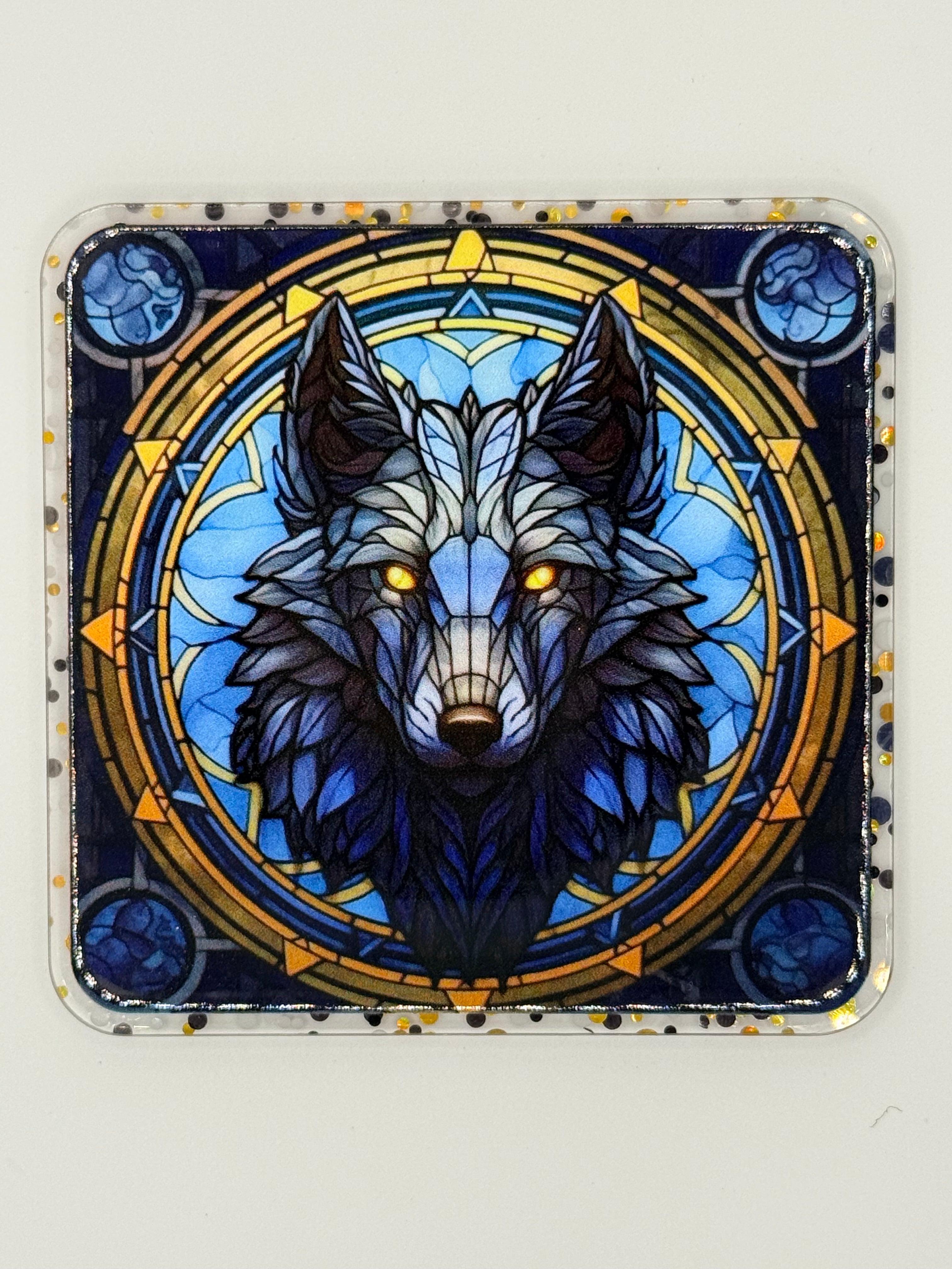 Stained Glass Wolf