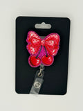 Red Bow with Cherries Badge Reel