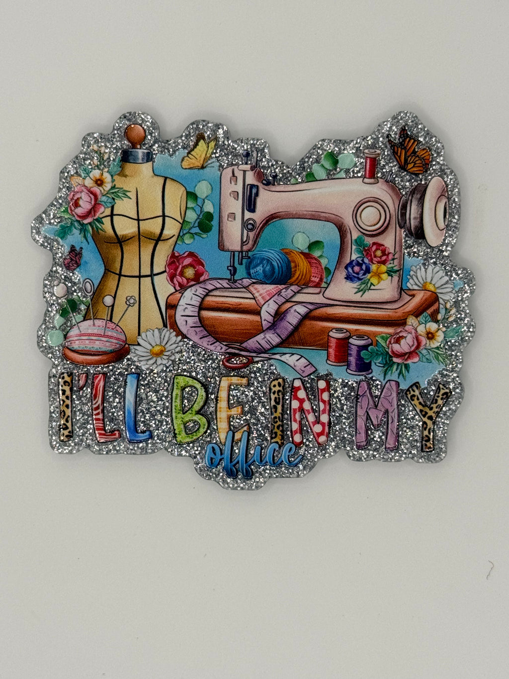 Sewing, In My Office, Large Magnet