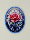 Stained Glass Rose Large Magnet