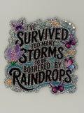 I’ve Survived Too Many Storms to be Bothered by Raindrops Large Magnet