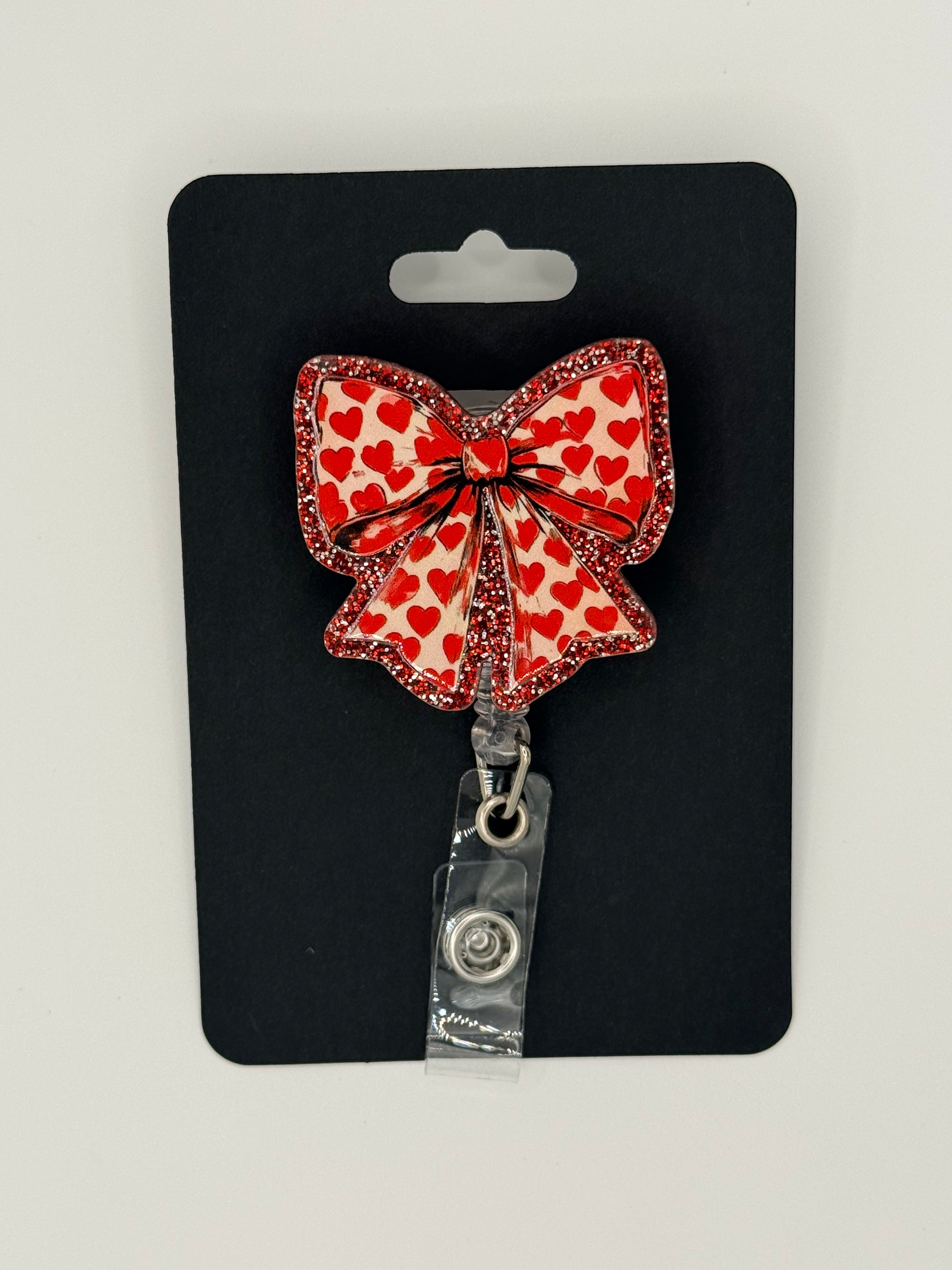 Heart Bow Badge Reel