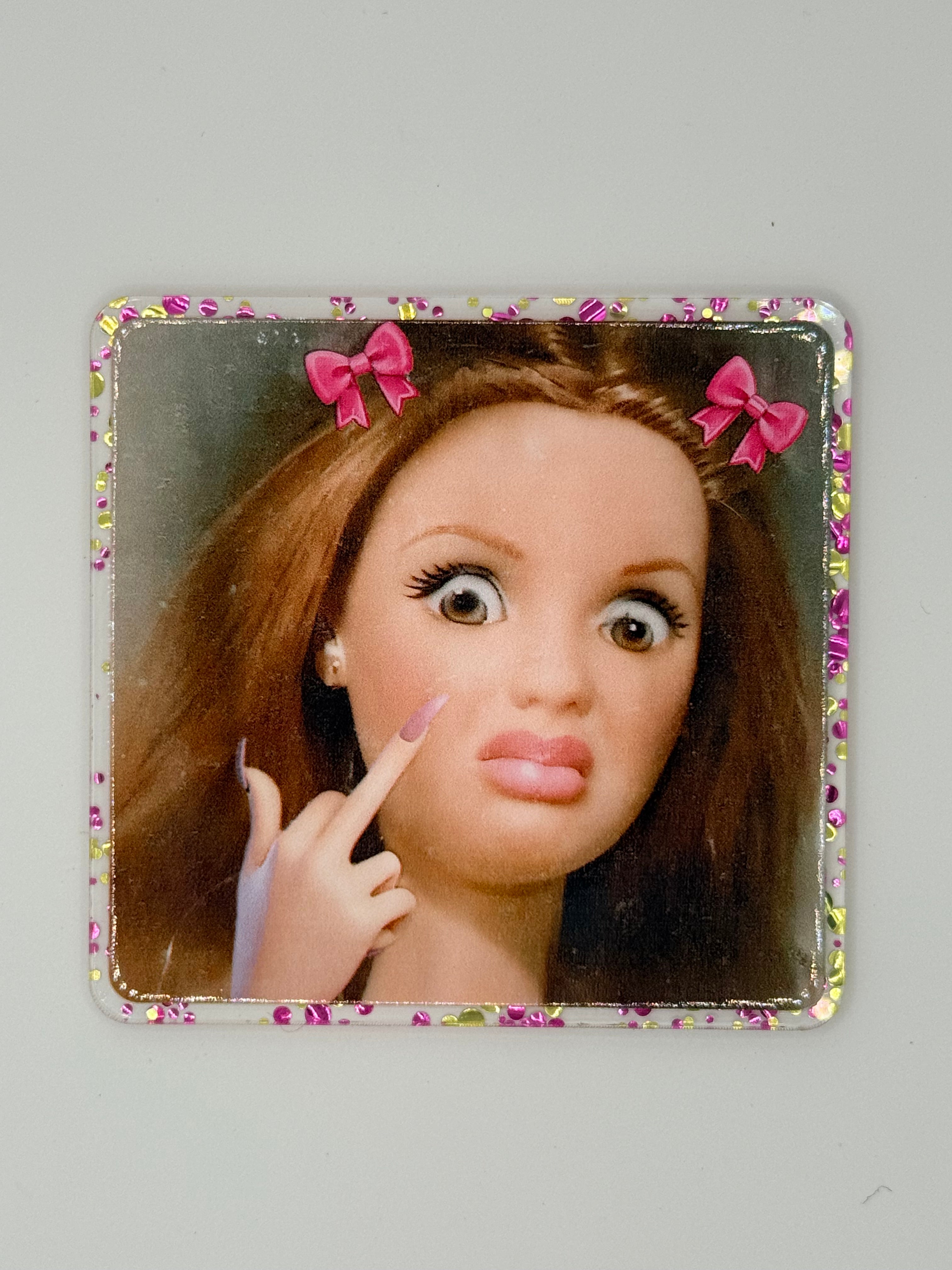 Stank Face Brunette Large Magnet