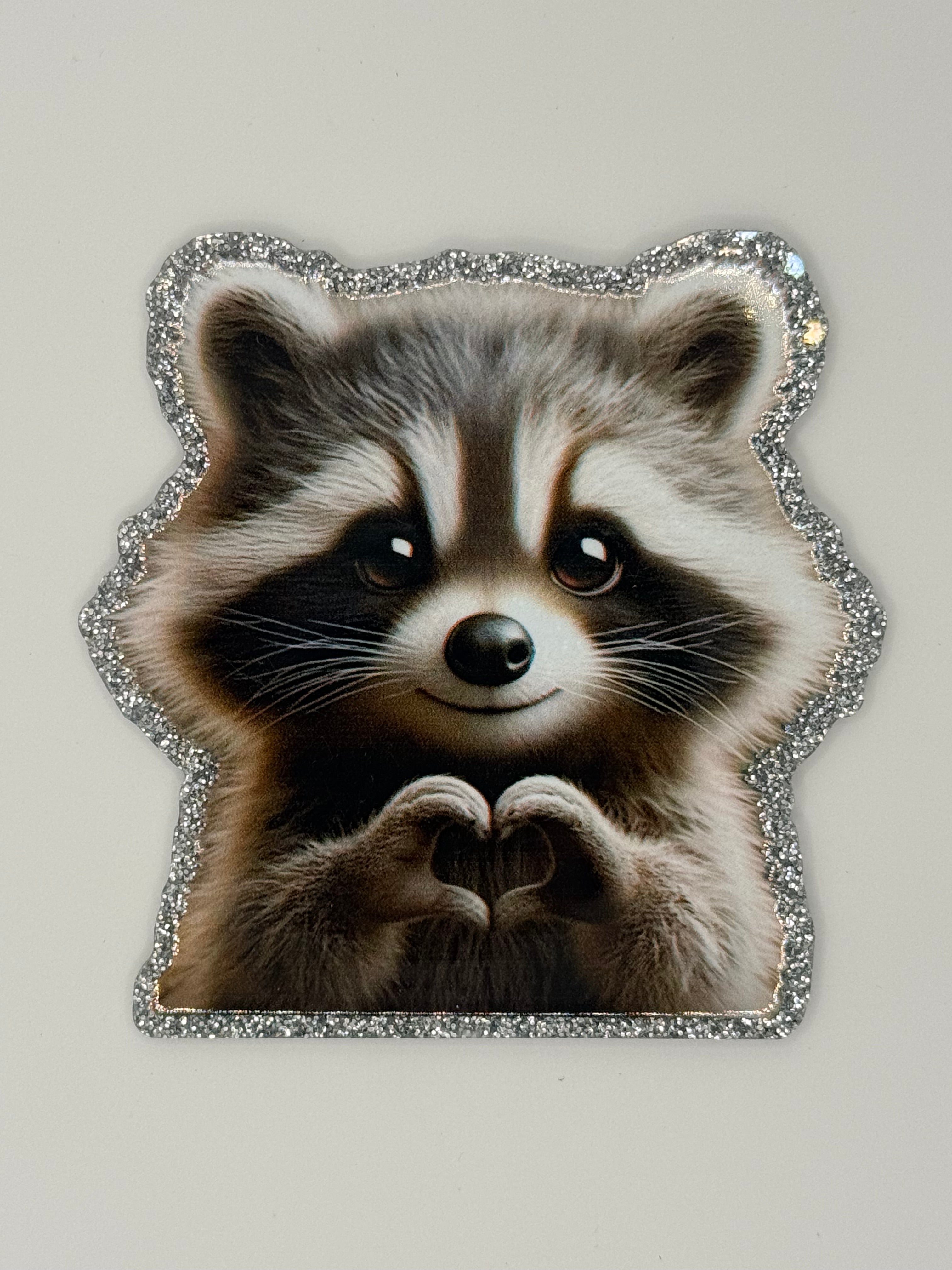 Raccoon Trash Panda Love Large Magnet