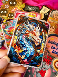 Stained Glass Dragon, Large Magnet