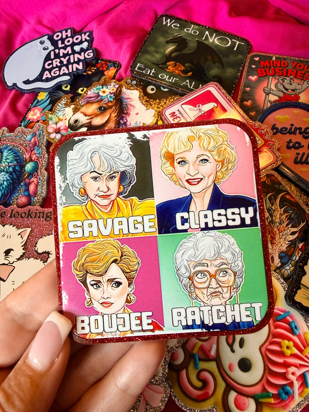 Sassy Old Ladies Large Magnet