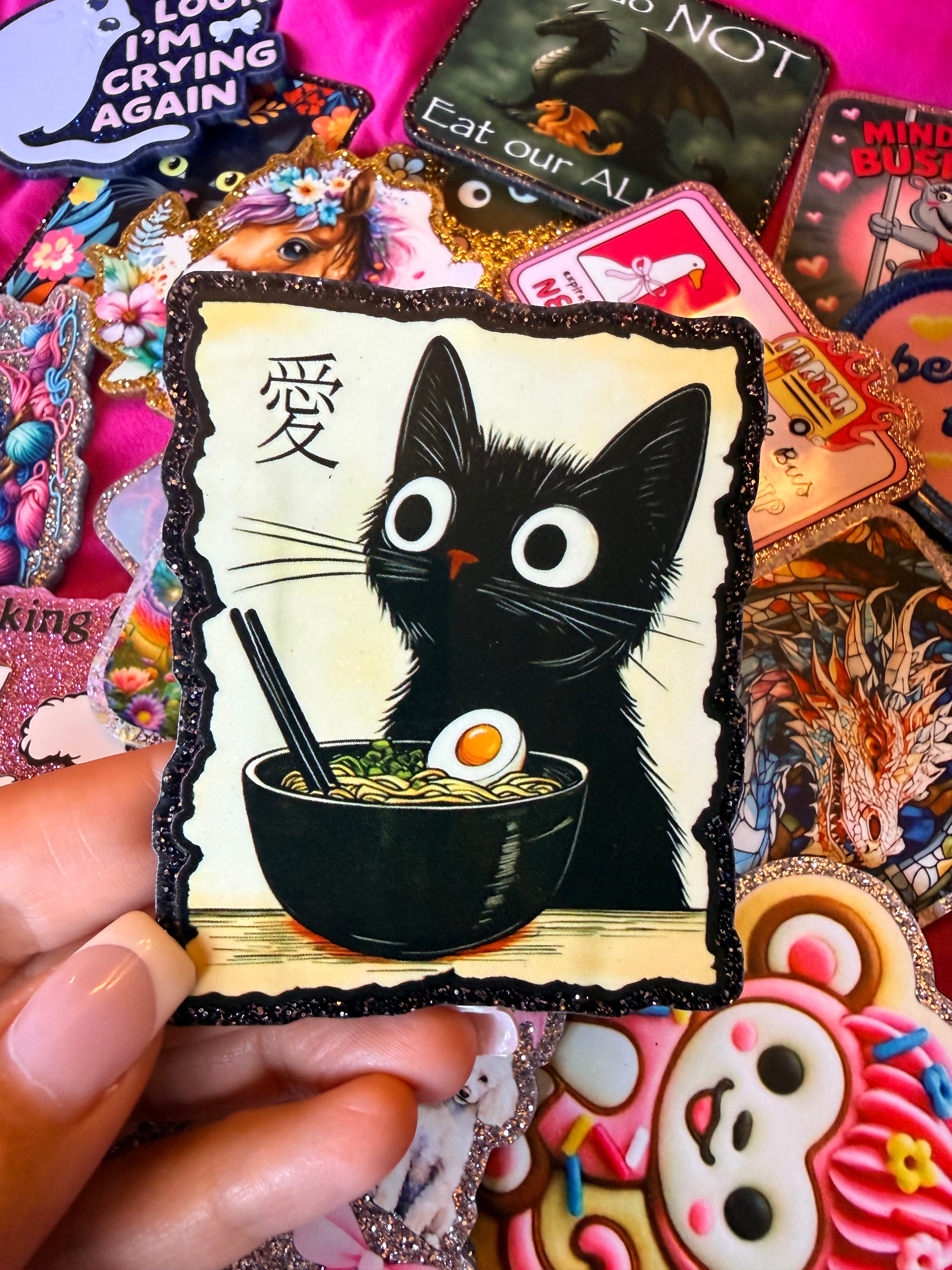 Noodle Kitty Large Magnet