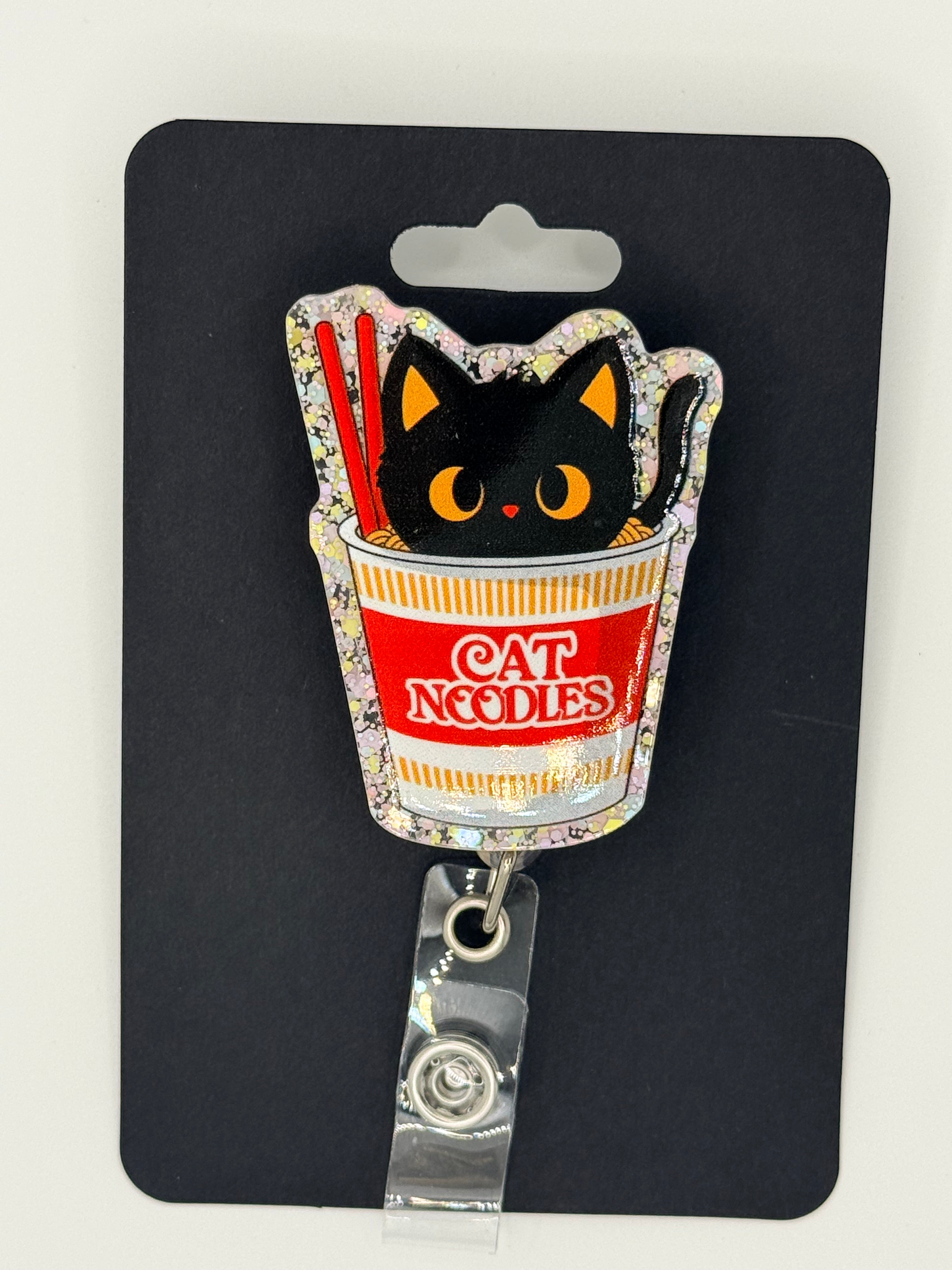 Cat Noodles Badge Reel