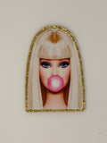 Bubblegum Blonde Retro Girl Magnet