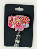 Flower Nurse Badge Reel