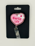 Nurse Life Heart Badge Reel