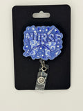 Purple Bow Nurse Badge Reel