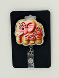 Animal Frosted Cookie Elephant Badge Reel