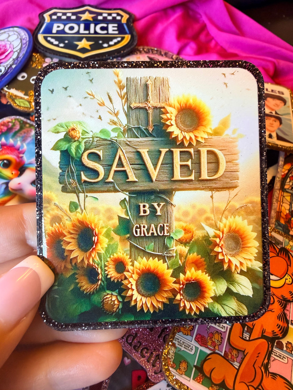 Saved by Grace Large Magnet