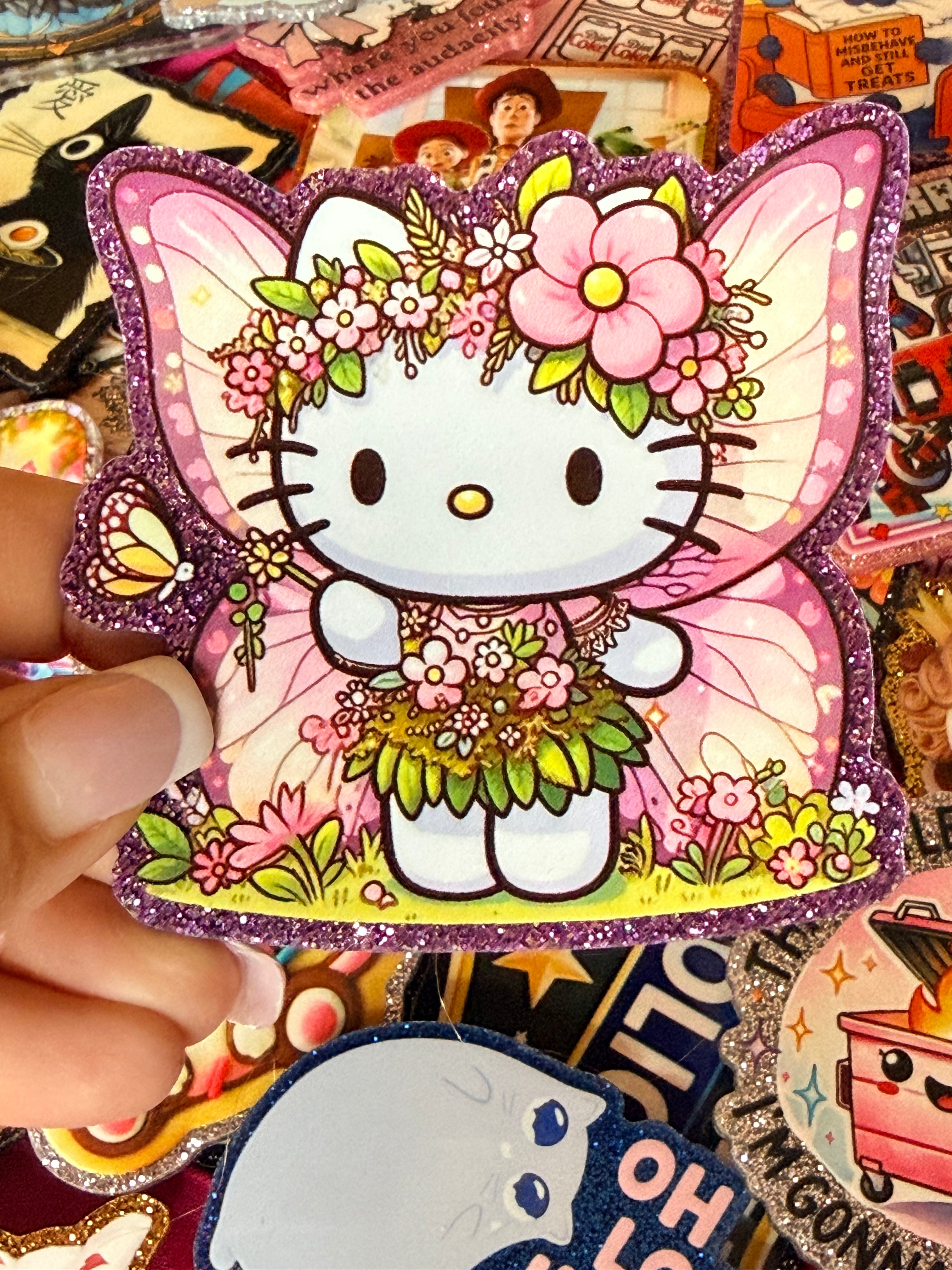 Kawaii Kitty Woodland Fairy Large Magnet