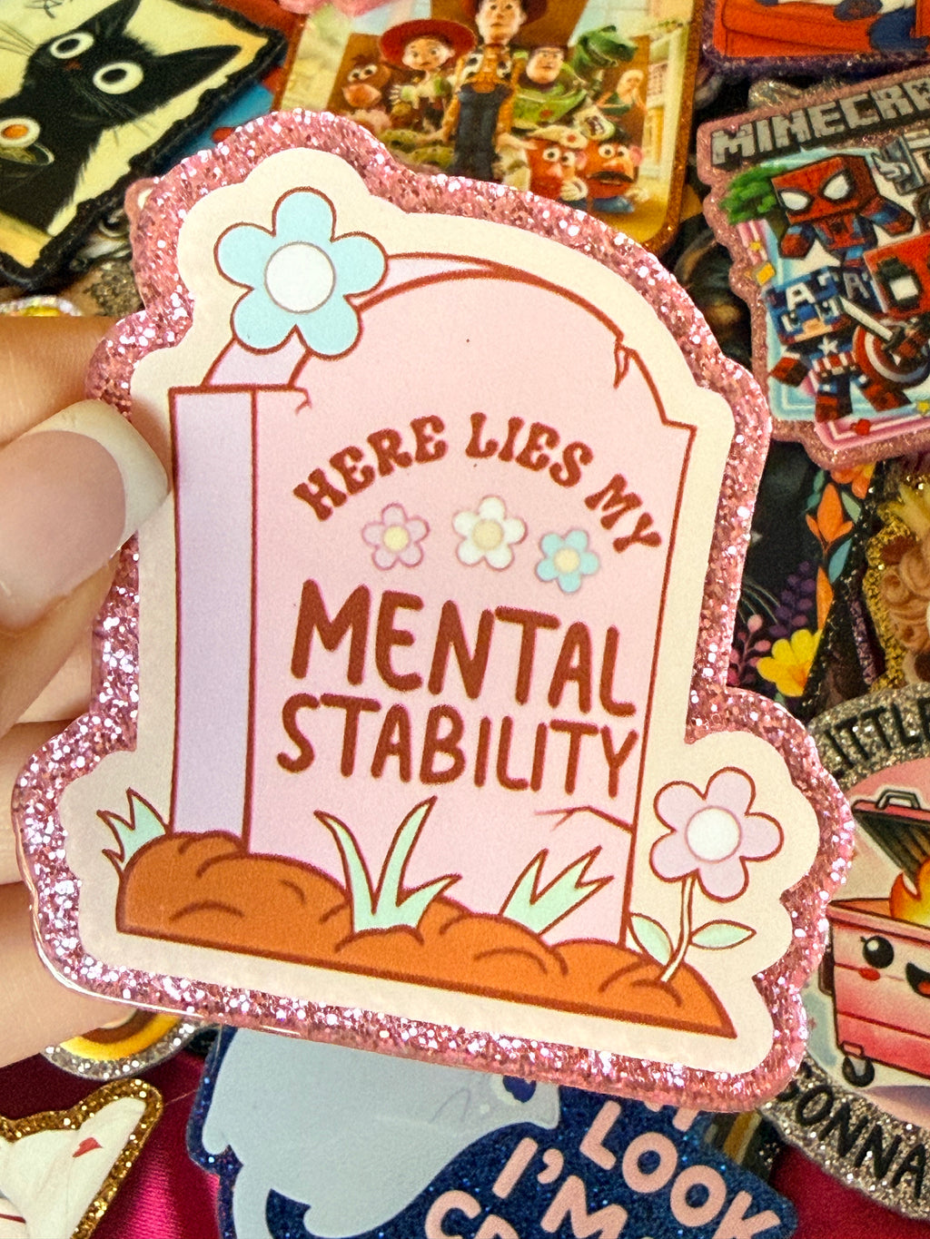 Here Lies My Mental StabilityLarge Magnet