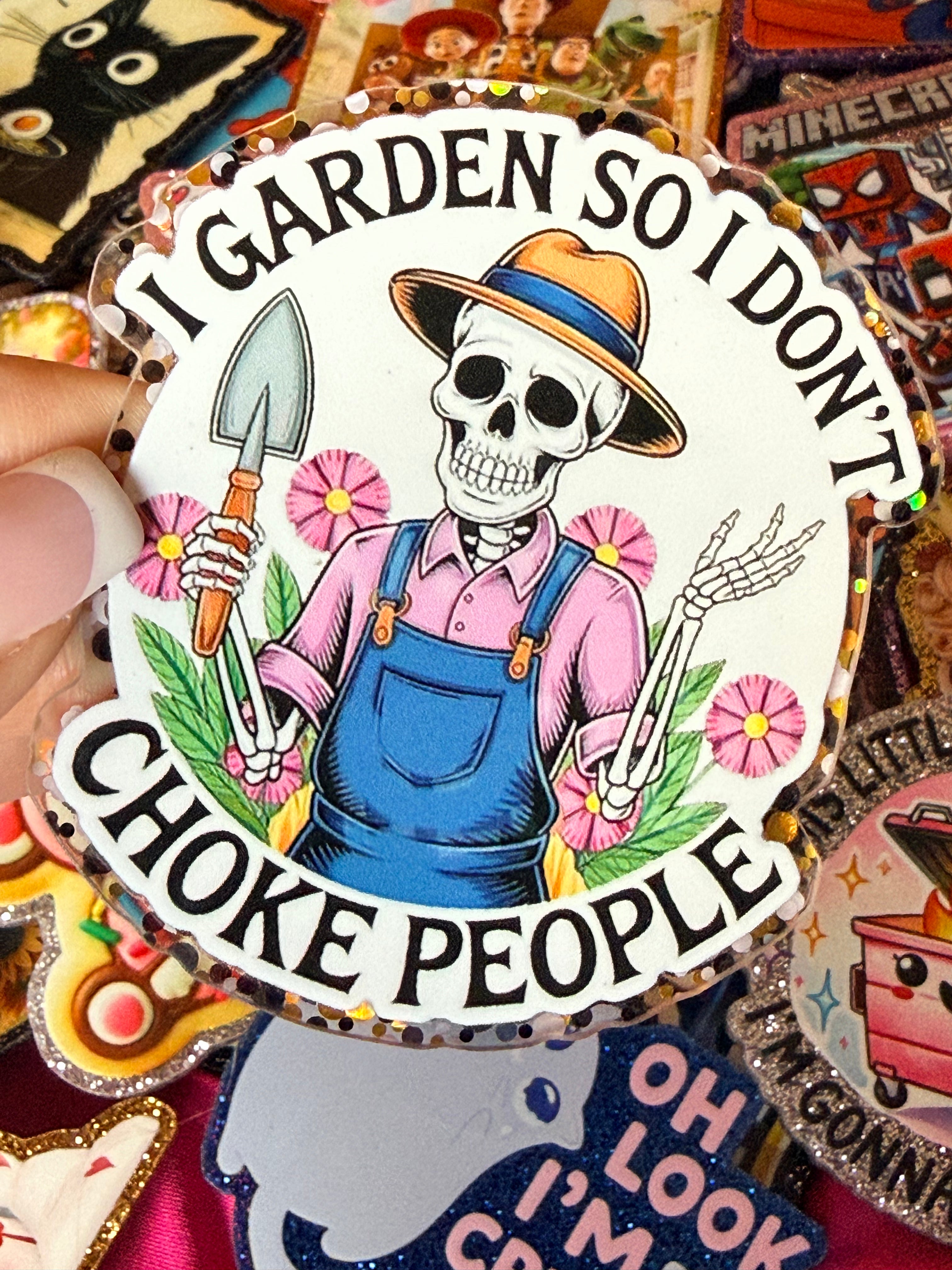 I Garden So I Don’t Choke People, Large Magnet