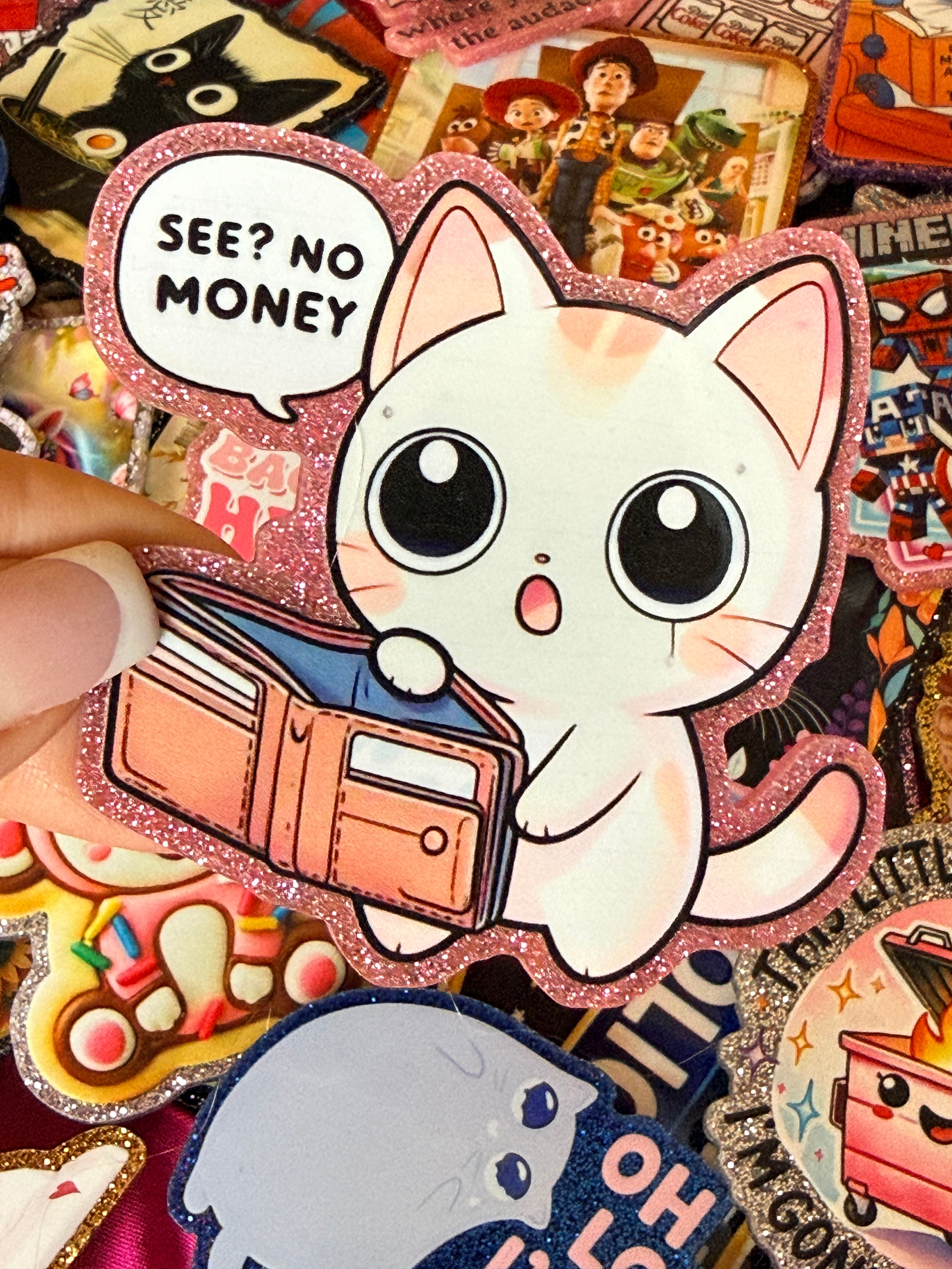 No Money Cat, Large Magnet