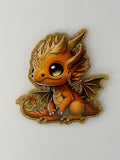 Baby Gold Dragon Large Magnet