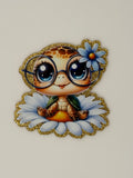 Floral Turtle Large Magnet