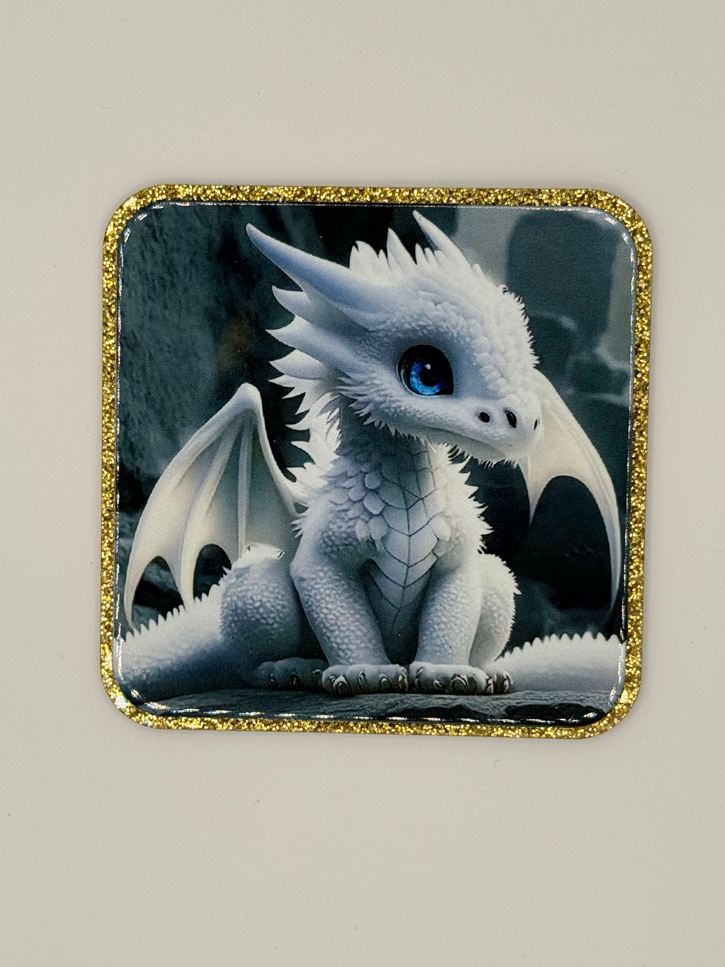 White Dragon Large Magnet