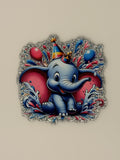 Cartoon Baby Elephant Large Magnet
