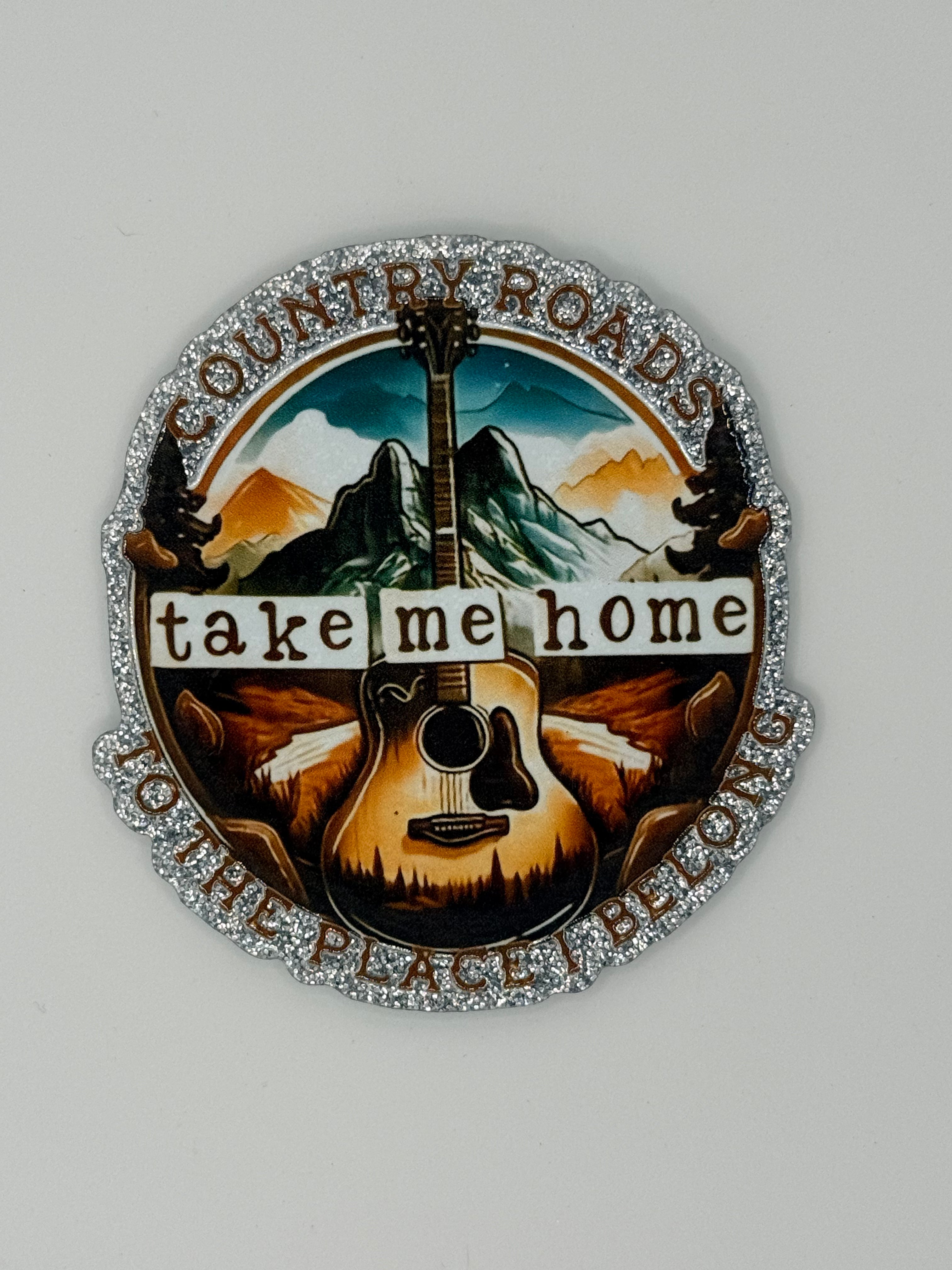Country Roads Take Me Home Large Magnet