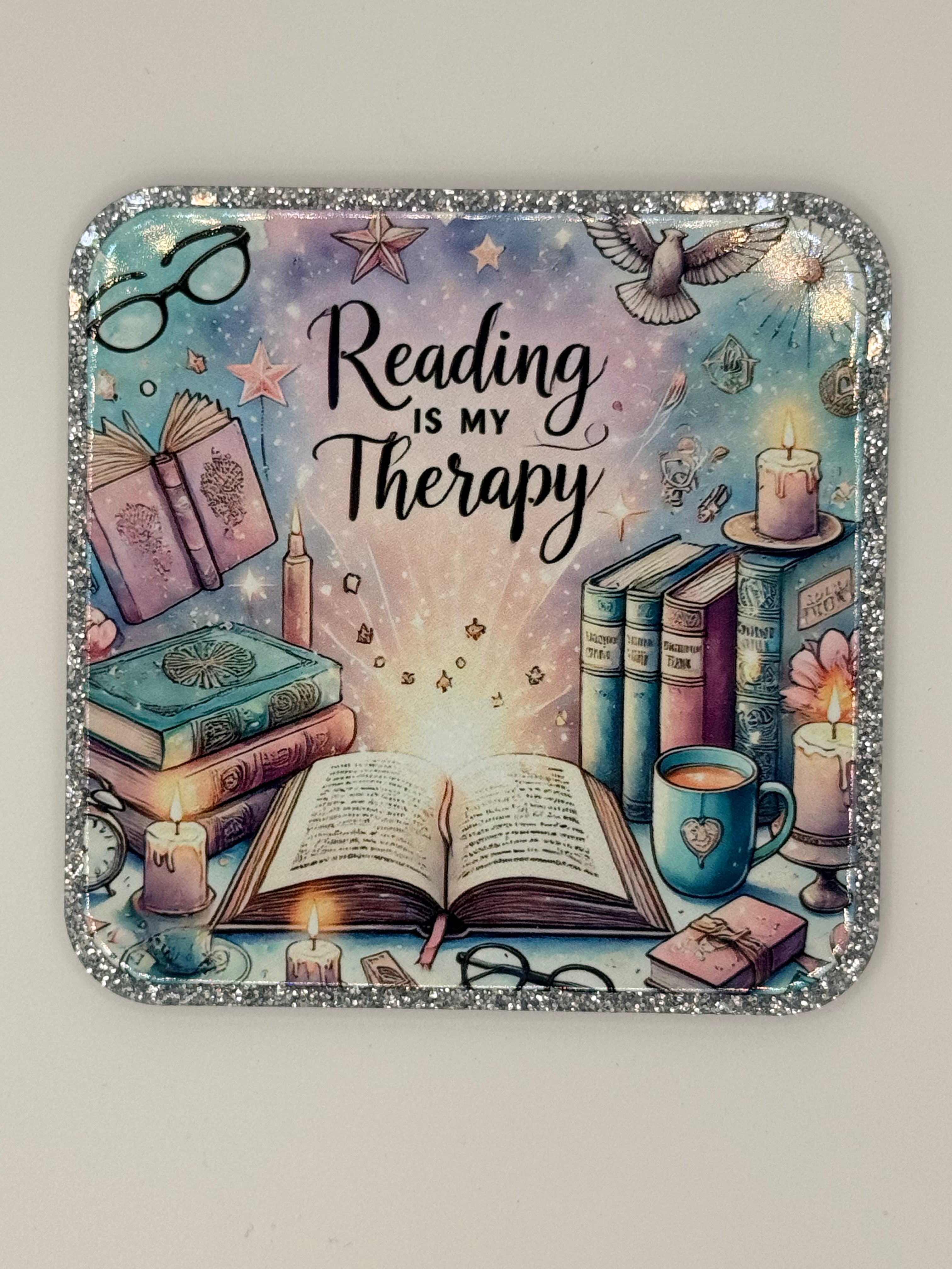 Reading is My Therapy Large Magnet