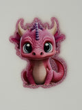 Pink Baby Dragon Large Magnet